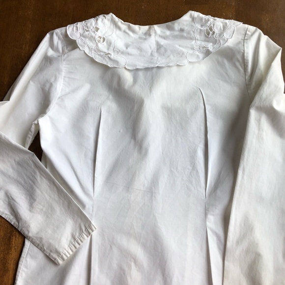 🔥White Button Down Laser Cut Collar Size 6 - Picture 6 of 8
